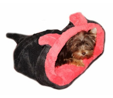 Marysa MYŠÁK pelíšek 2v1 pro štěňátka & koťátka červená-černá