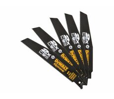 DeWalt DT2301L Extreme 2X / Sada 5 ks pilových listů HCS&HSS / Délka: 152 mm