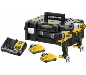 DeWalt DCK2110L2T / Aku vrtačka DCD701 + Aku rázový utahovák DCF801 / 2x Aku 3.0Ah / kufr / nabíječka