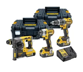 DeWalt DCK368P3T / Aku sada DeWalt DCD796 + DCF887 + DCH273 / 3x Aku 5.0Ah / 2x kufr / nabíječka
