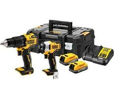 DeWalt DCK2062E2T / Aku sada DeWalt DCD709 + DCF809 / 2x Aku 1.7 Ah / 1x Kufr / nabíječka