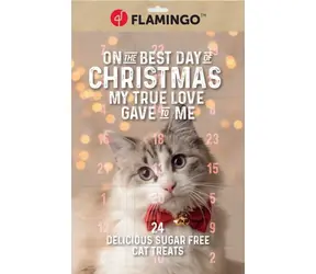 Flamingo Adventní kalendář s pamlsky pro kočky 295 g