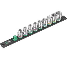 WERA Magnetická lišta C Imperial 1 / se sadou palcových nástrčných hlavic / připojovací vnitřní čtyřhran 1/2" / 9 dílný