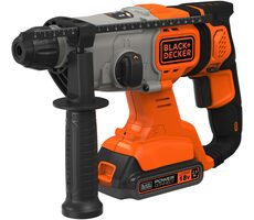 Black&Decker BCD900E2K / Aku kombinované vrtací a sekací kladivo / 18V / 2x 2.5 Ah aku / 180 ot-min / 6350 příklepů-min 