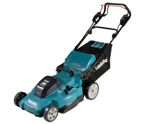 Makita DLM539PT2 / Aku Sekačka na trávu / 2x 18V / 3.000 ot-min / až 800 m2 / záběr 53 cm / koš 70 l / 2x 5.0 Ah