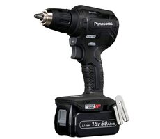 Panasonic EY1DD1J18D32 černá / aku vrtačka / 18V / 2x5.0Ah / 1800 ot-min / 50Nm 