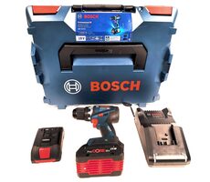 Bosch 06019K6004 GSR 18V-90 C modrá / Akumulátorový vrtací šroubovák / 18 V / 4 Ah / 64 Nm / 2100 ot/min / příslušenství