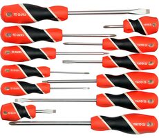 YATO YT-25967 / Sada šroubováků 12ks / 3-8mm / PH0-PH3 / SQ1 / SQ2