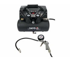 YATO YT-23242 / Bezolejový aku kompresor / 800W / 6L / Tlak 8 bar / 98 L za minutu / 18V