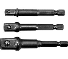 YATO YT-04685 / Sada adaptérů 3ks / HEX 1/4 | 3/8 | 1/2