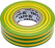 YATO YT-81655 / Izolační páska elektrikářská PVC 19mm / 20m / žlutozelená