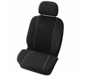 Carpoint Autopotahy na přední sedadla - Suede sada 4 díly - černé / šedé