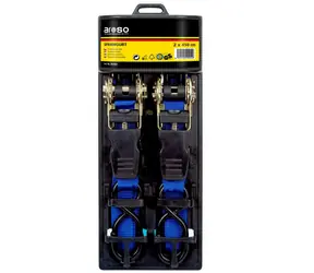 Aroso Popruhy upínací s ráčnou a háky 2ks 25mm x 4.50m