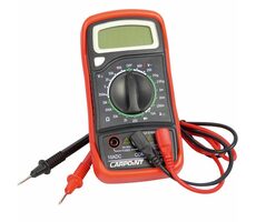 Carpoint Multimetr digitální v ochranném pouzdru - měření napětí / proudu / diod / odporu / AC/DC