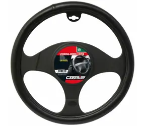 Carpoint Potah volantu 37-39cm - černý / imitace kůže