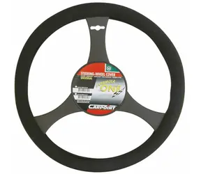 Carpoint Potah volantu 38cm - textilní / černý