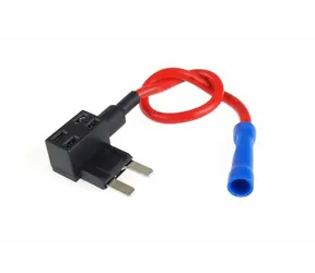 AMiO Držák nožové pojistky Mini s odbočkou / bypass 12V 20A - pro připojení dalších spotřebičů