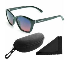 Polarized Brýle sluneční 206 - obroučky černé - skla modro-růžová / polarizační skla / pouzdro a utěrka
