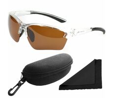 Polarized Brýle sluneční 251 - obroučky průhledné-černé / skla hnědá / polarizační skla / pouzdro a 