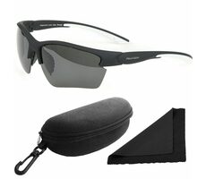 Polarized Brýle sluneční 251 - obroučky černé-bílé / skla tmavá / polarizační skla / pouzdro a utěrk
