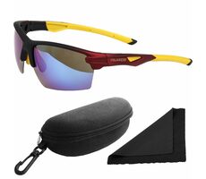Polarized Brýle sluneční 255 - obroučky černé - skla modrá zrcadlová / polarizační skla / pouzdro a utěrka