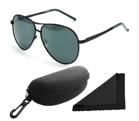 Polarized Brýle sluneční 290038 - obroučky černé / skla tmavá / polarizační skla / pouzdro a utěrka