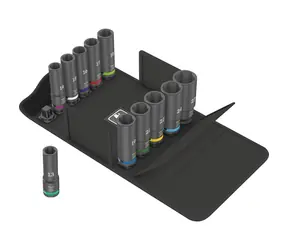 WERA 8790 C Impaktor Deep Set / Sada nástavců pro nástrčný klíč / 1/2" / 11 dílů