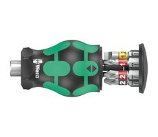 WERA Kraftform Kompakt Stubby Magazine 2 / Šroubovák s držákem bitů / 7 bitů