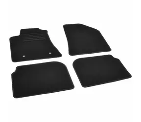 Aroso 726910 Autokoberce textilní přesné černé / černé obšití - Toyota Avensis II (Typ T250) (2003-2009) 5-sedade