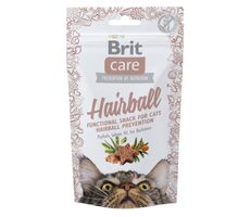 Brit Care Cat Snack Hairball 50 g / Funkční pamlsek bez obsahu obilovin jako prevence tvorby chlupových chomáčů