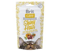 Brit Care Cat Snack Shiny Hair 50 g / Funkční pamlsek bez obsahu obilovin pro sametovou srst a zdravou pokožku