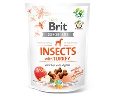 Brit Care Dog Crunchy Cracker. Insects with Turkey and Apples 200 g / Funkční pamlsky pro psy