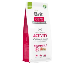 Brit Care Dog Sustainable Activity Chicken & Insect 12 kg / Kompletní krmivo pro psy / nároky na pohybový aparát