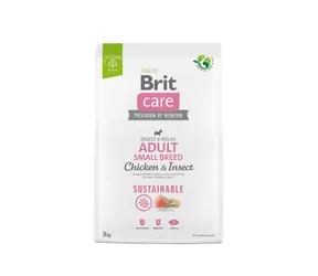 Brit Care Dog Sustainable Adult Small Breed Chicken & Insect 3 kg / Kompletní krmivo pro psy / malá plemena (1-10kg)