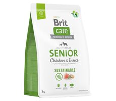 Brit Care Dog Sustainable Senior Chicken & Insect 3 kg / Kompletní krmivo pro psy / nad 7 let