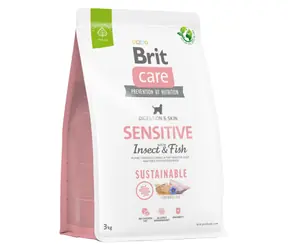 Brit Care Dog Sustainable Sensitive Insect & Fish 3 kg / Kompletní krmivo pro psy / pro citlivé psy a psy s intolerancí