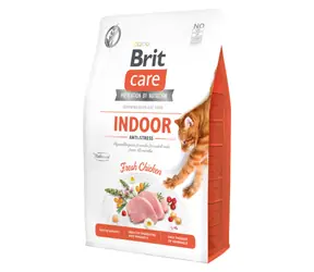 Brit Care Cat Grain-Free Indoor Anti-stress 2 kg / Kompletní krmivo pro dospělé kočky od 12 měsíců