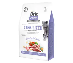 Brit Care Cat Grain-Free Sterilized Weight Control 400 g / Kompletní krmivo pro dospělé a sterilizované kočky 