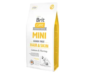 Brit Care Mini Grain Free Hair Skin 7 kg / Kompletní krmivo pro psy / Hypoalergenní / vyžadujících péči o srst