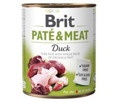 Brit Paté & Meat Duck 800 g / Konzerva pro psy / 70% kachna a kuře / Čisté masové paté s kousky vnitřností a masa