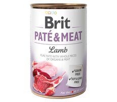 Brit Paté & Meat Lamb 400 g  / Konzerva pro psy / 70% jehně a kuře / Čisté masové paté s kousky vnitřností a masa