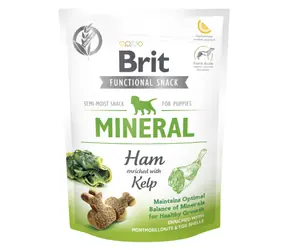 Brit Care Dog Functional Snack Mineral Ham for Puppies 150 g / Funkční pamlsky pro psy