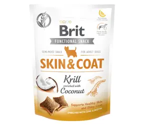 Brit Care Dog Functional Snack Skin&Coat Krill 150 g / Funkční pamlsky pro psy
