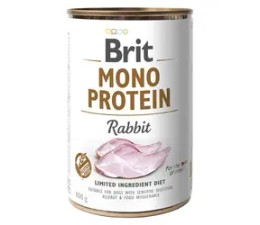 Brit Mono Protein Rabbit 400 g  / Konzerva pro psy / 100% čistý králičí protein