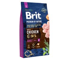 Brit Premium by Nature Adult S 8 kg / Kompletní krmivo pro psy / dospělé psy malých plemen (do 10g)
