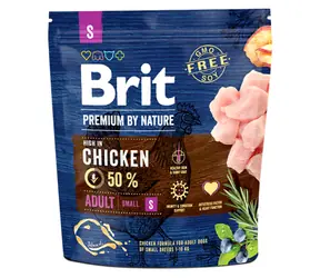 Brit Premium by Nature Adult S 1 kg / Kompletní krmivo pro psy / dospělé psy malých plemen (do 10g)
