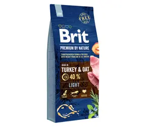 Brit Premium by Nature Light 15 kg / Kompletní krmivo pro psy / pro psy s nadváhou všech plemen