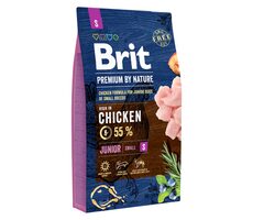 Brit Premium by Nature Junior S 8 kg / Kompletní krmivo pro psy / pro mladé psy (1-12 měsíců) / 1-10 kg 