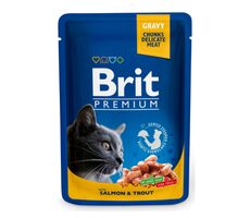 Brit Premium Cat Pouches with Salmon & Trout 100 g / Kapsičky pro kočky