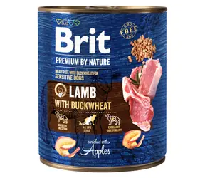 Brit Premium by Nature Lamb with Buckwheat (38638) 800 g / Konzerva pro psy / Masové paté pro psy s citlivým trávením